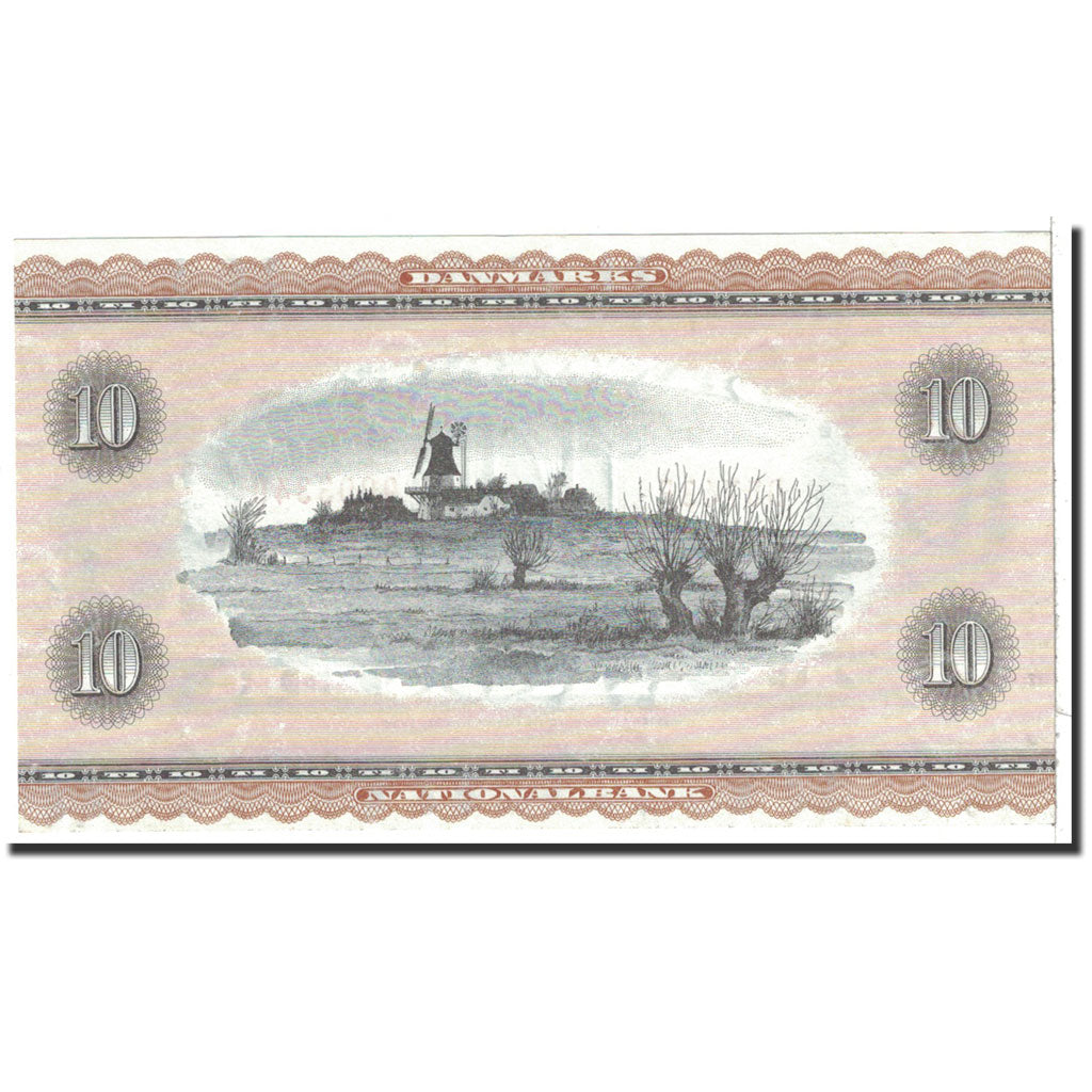 Banknote, Denmark, 10 Kroner, 1954, Undated, KM:44d, UNC(65-70)