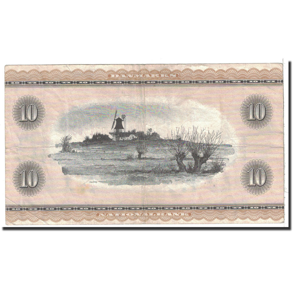 Geldschein, Dänemark, 10 Kroner, 1961, Undated, KM:44q, SS