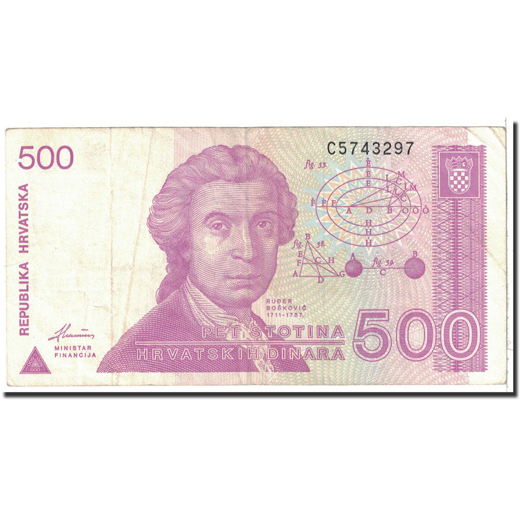 Banknote, Croatia, 500 Dinara, 1991, 1991-10-08, KM:21a, EF(40-45)