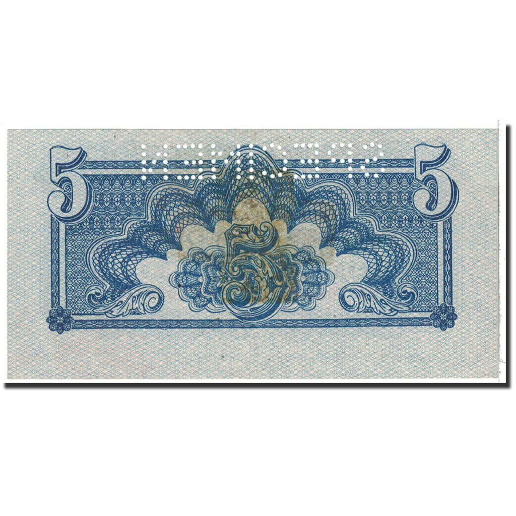 Banknote, Czechoslovakia, 5 Korun, 1944, Undated, KM:46s, AU(55-58)