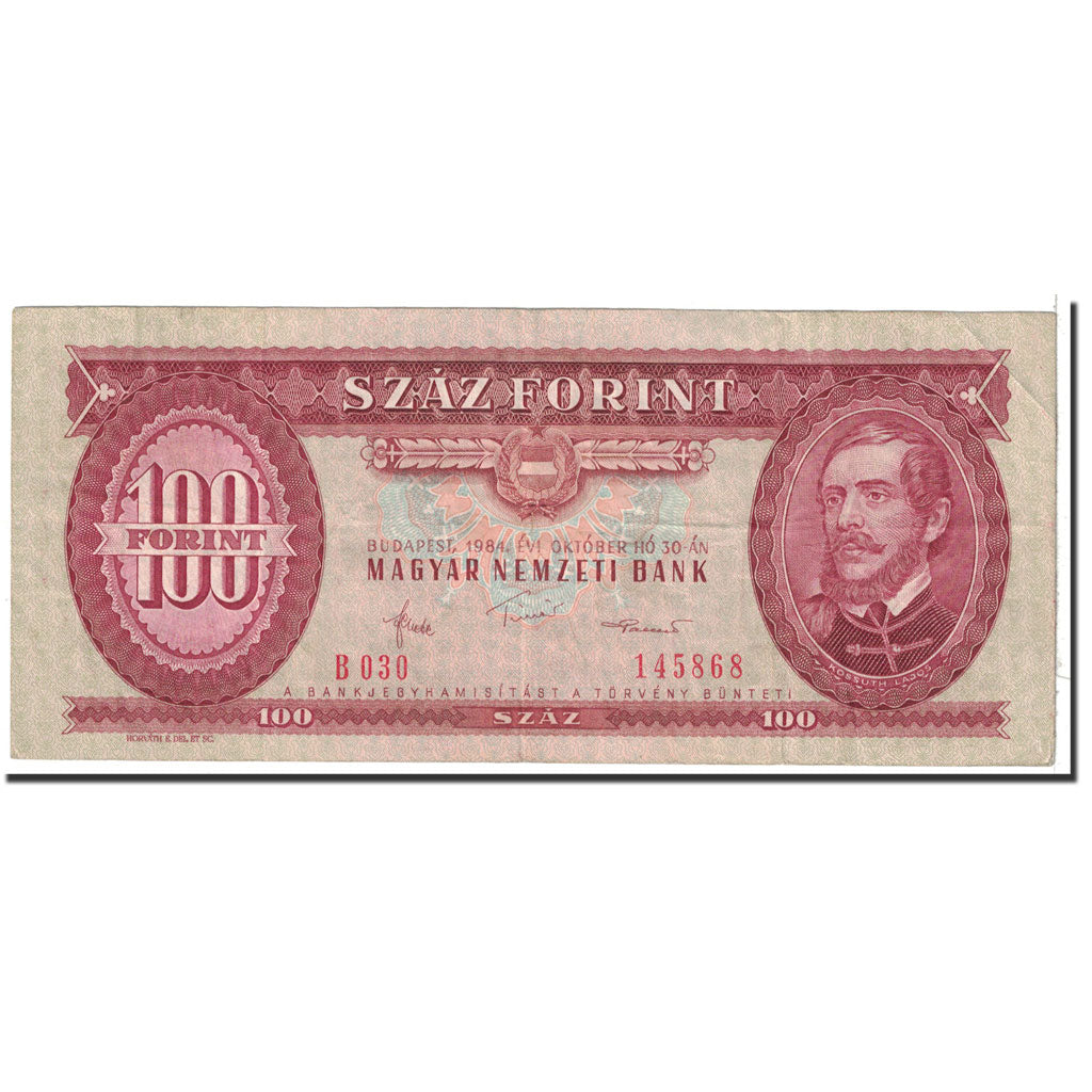 Banknote, Hungary, 100 Forint, 1984, 1984-10-30, KM:171g, EF(40-45)