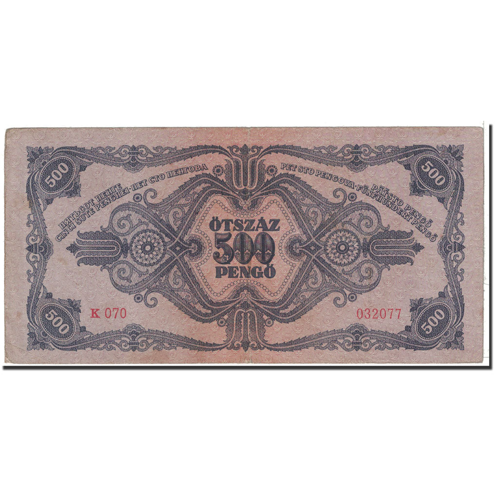 Banknote, Hungary, 500 Pengö, 1945, 1945-05-15, KM:117a, EF(40-45)