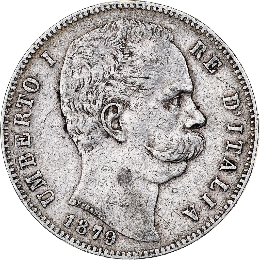 Italy, Umberto I, 5 Lire, 1879, Rome, Silver, VF(30-35), KM:20