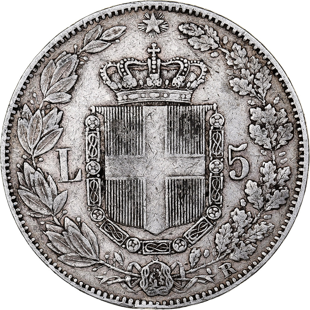 Italy, Umberto I, 5 Lire, 1879, Rome, Silver, VF(30-35), KM:20