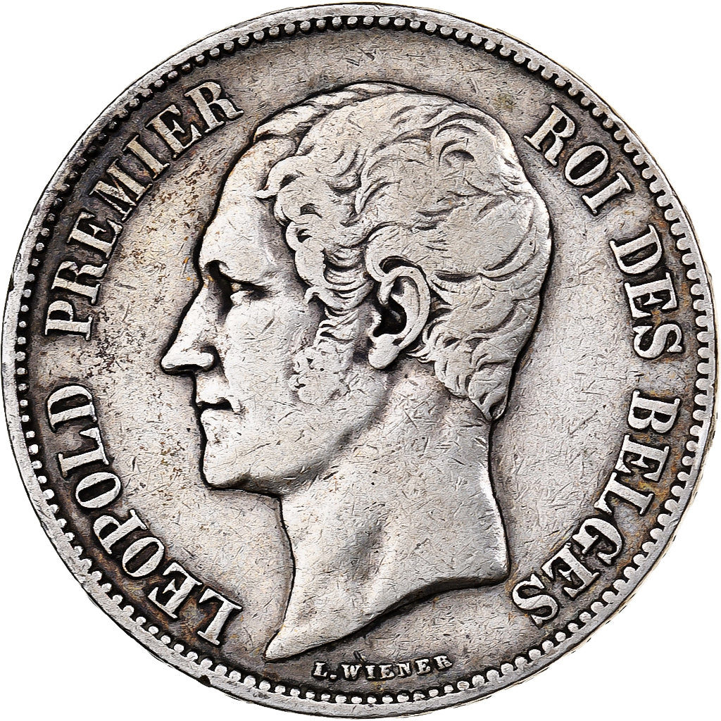 Belgium, Leopold I, 5 Francs, 5 Frank, 1851, Silver, VF(30-35), KM:17