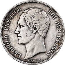 Belgium, Leopold I, 5 Francs, 5 Frank, 1851, Silver, VF(30-35), KM:17