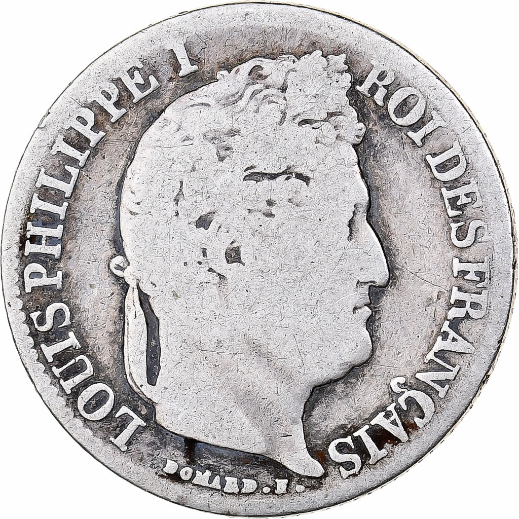 Francja, 1/2 Franc, Louis-Philippe, 1842, Rouen, Srebro, F(12-15), KM:741.2