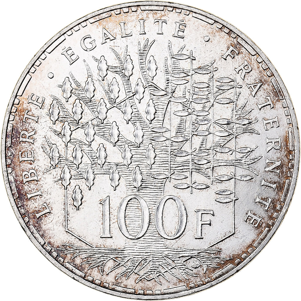 Frankrijk, 100 Francs, Panthéon, 1987, Paris, Zilver, PR, KM:951.1