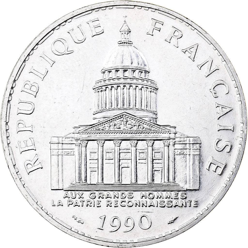 Frankrijk, 100 Francs, Panthéon, 1990, Paris, Zilver, PR, KM:951.1