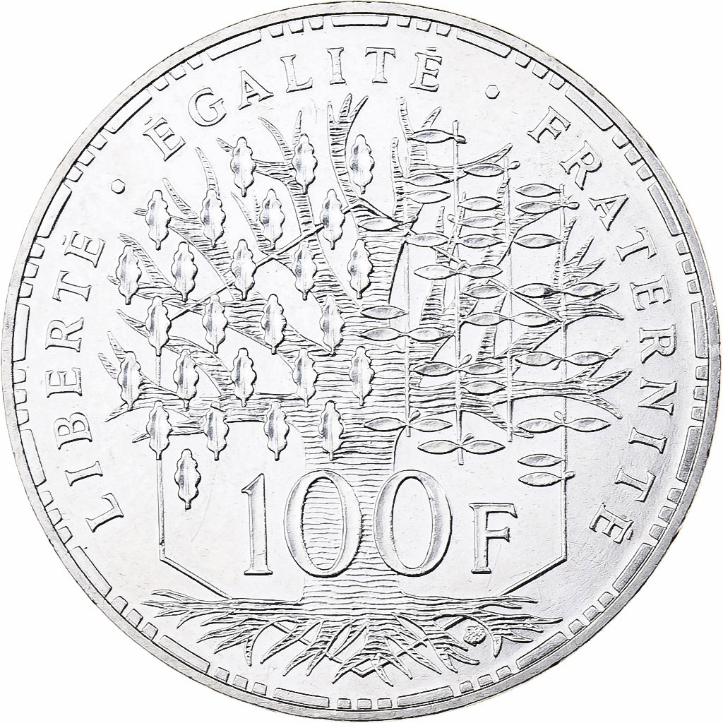 Frankrijk, 100 Francs, Panthéon, 1990, Paris, Zilver, PR, KM:951.1