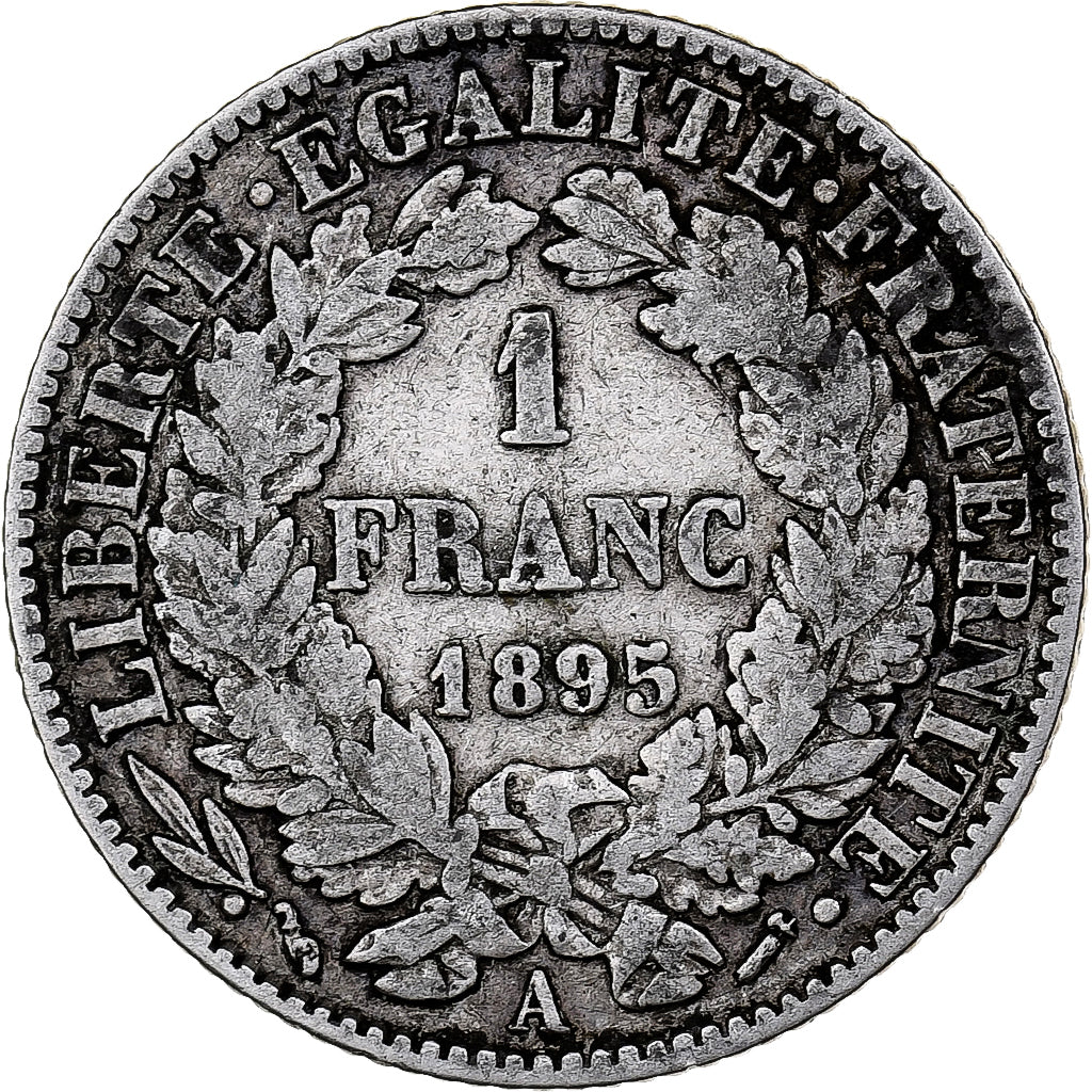 France, Franc, Cérès, 1895, Paris, Argent, TB, KM:822.1