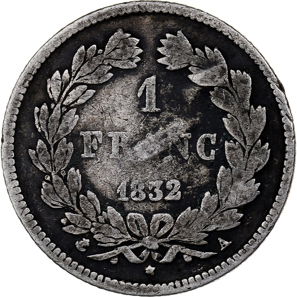 Frankreich, Franc, Louis-Philippe, 1832, Paris, Silber, SGE, KM:748.1