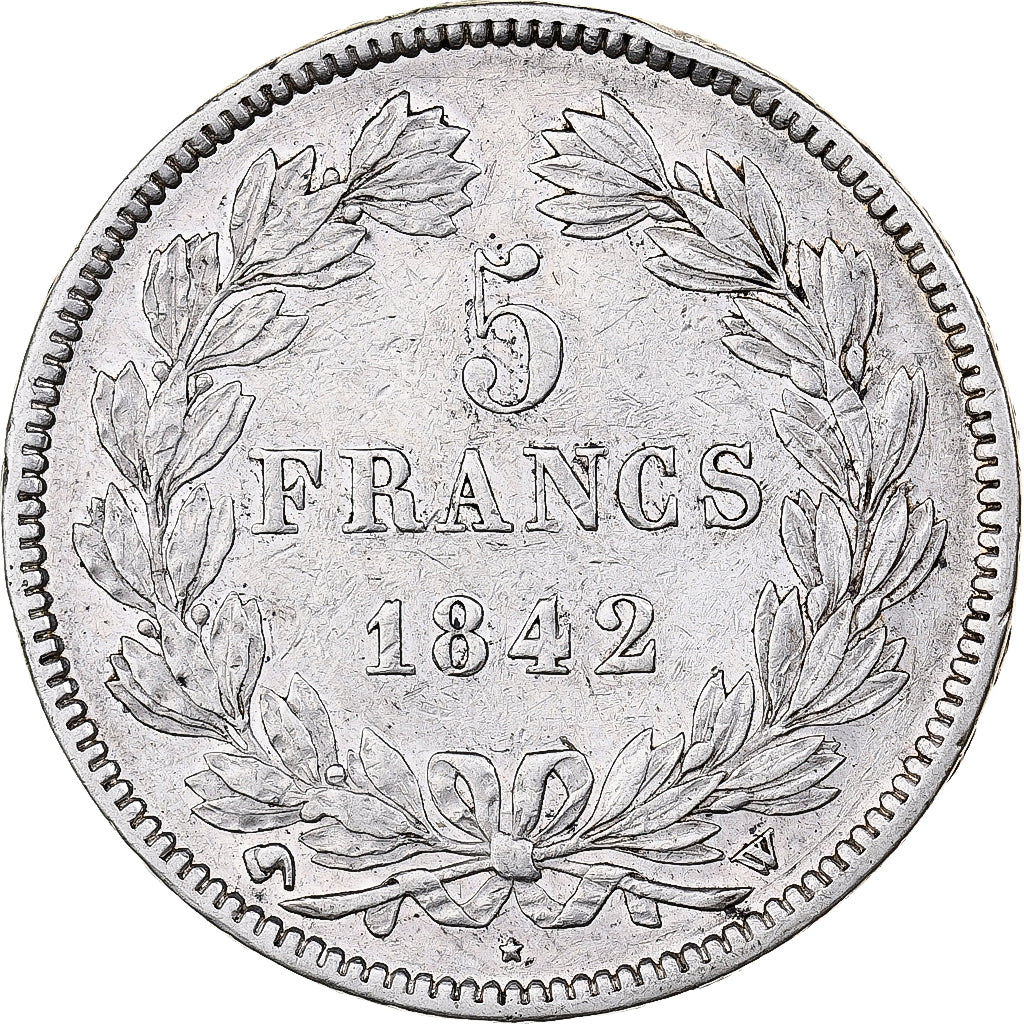 Francia, 5 Francs, Louis-Philippe, Lille, Plata, MBC+, KM:749.13