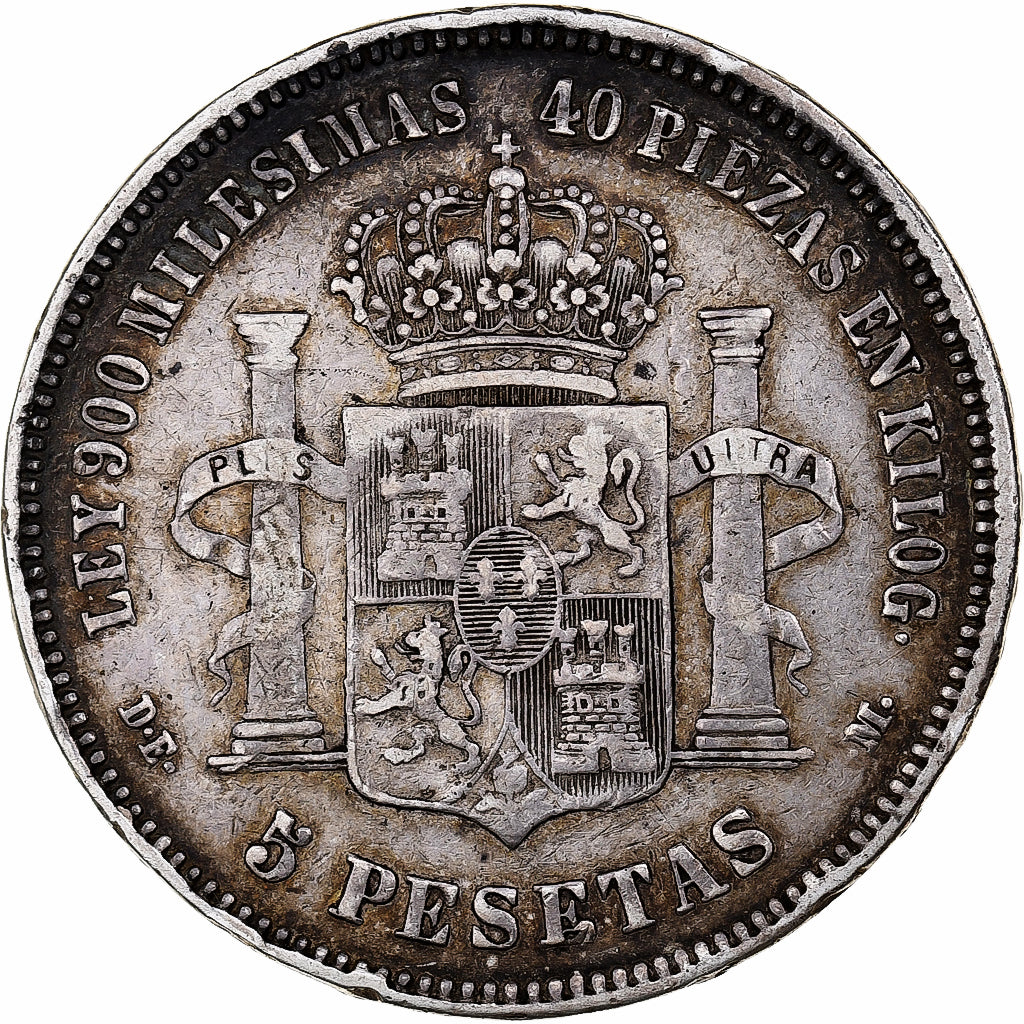Spain, Alfonso XII, 5 Pesetas, 1876, Madrid, Silver, EF(40-45), KM:671