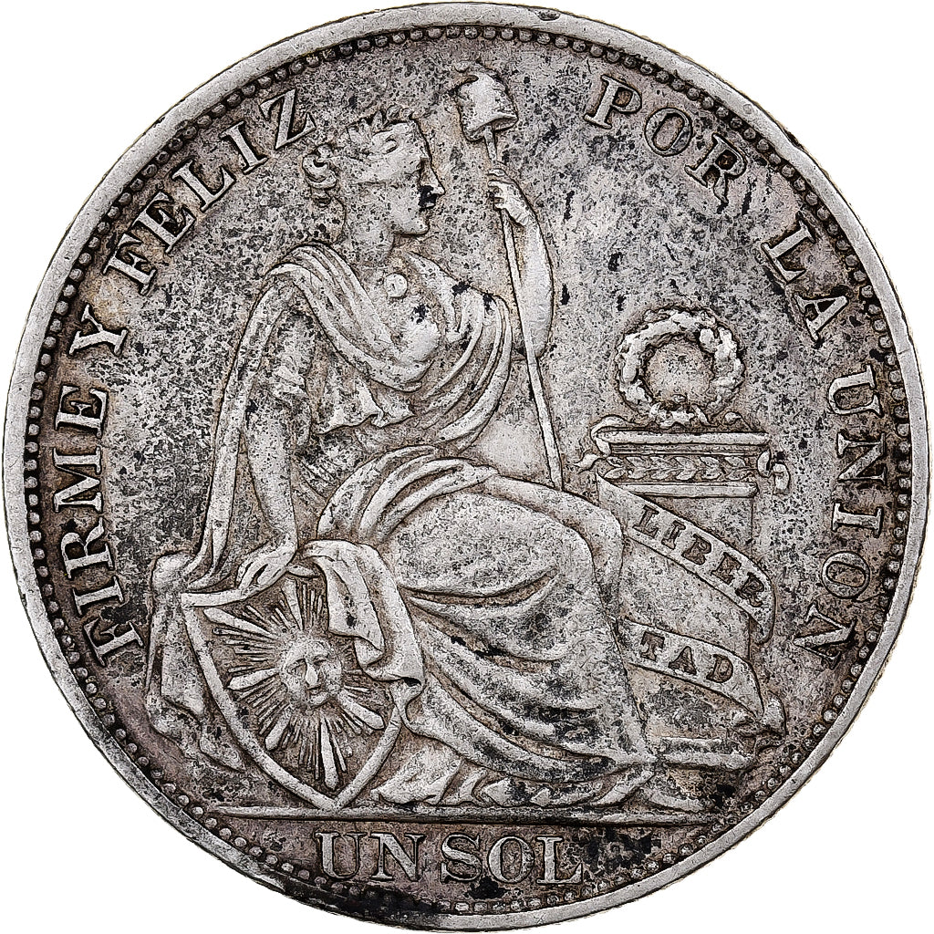 Peru, Sol, 1895, Lima, Silver, VF(30-35), KM:196.26