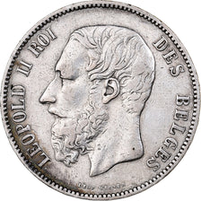 Belgium, Leopold II, 5 Francs, 5 Frank, 1874, Silver, EF(40-45), KM:24
