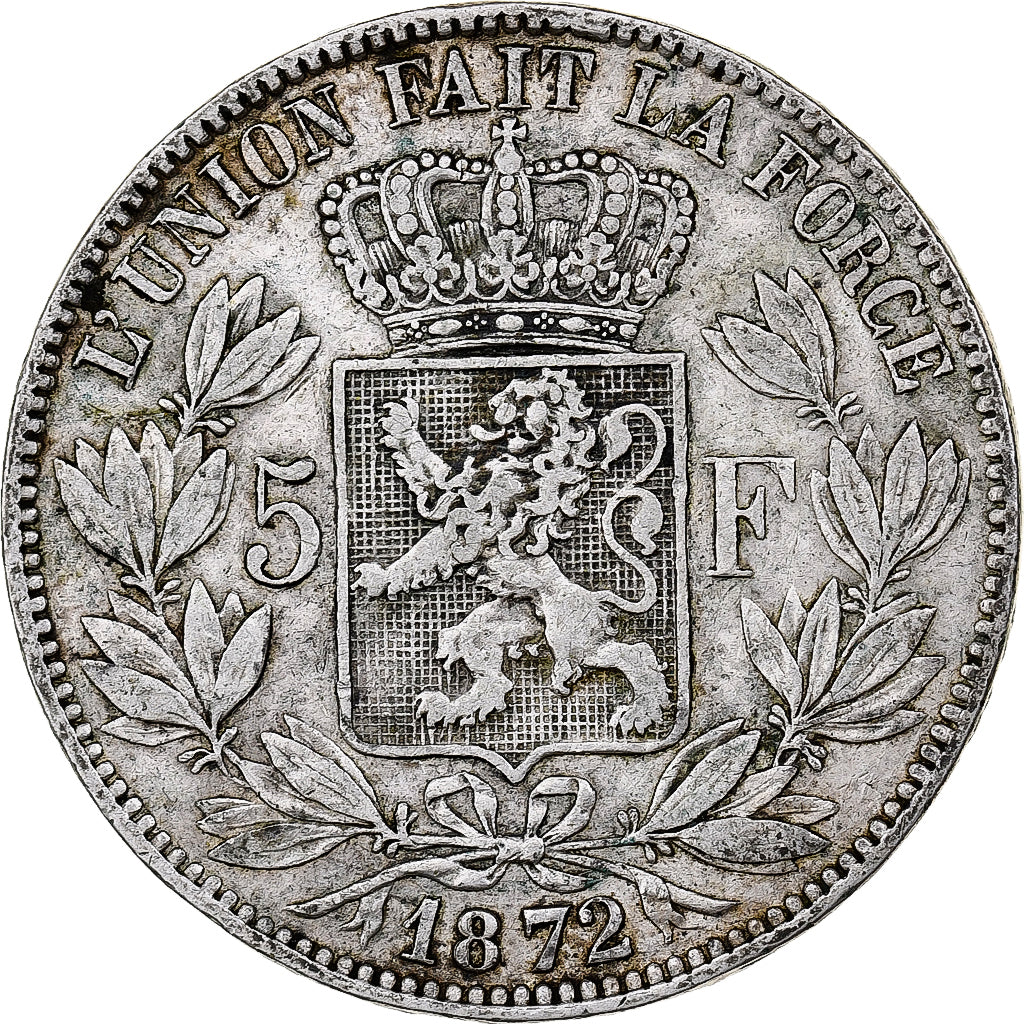 Belgium, Leopold II, 5 Francs, 5 Frank, 1872, Silver, VF(20-25), KM:24