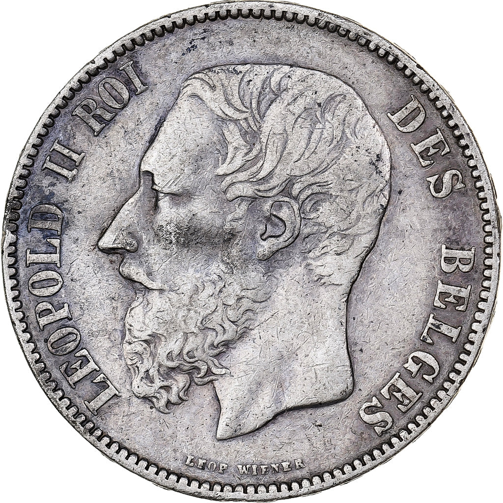 Belgium, Leopold II, 5 Francs, 5 Frank, 1876, Silver, EF(40-45), KM:24