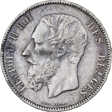 Belgium, Leopold II, 5 Francs, 5 Frank, 1876, Silver, EF(40-45), KM:24