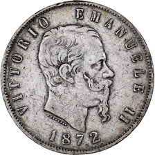 Italien, Vittorio Emanuele II, 5 Lire, 1872, Milan, Silber, S+, KM:8.3