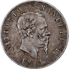 Italy, Vittorio Emanuele II, 5 Lire, 1871, Milan, Silver, EF(40-45), KM:8.3