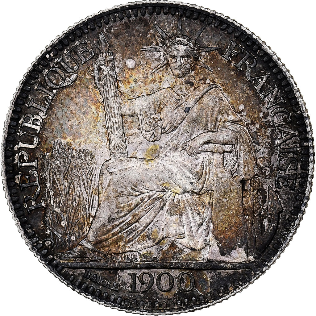 INDOCINA FRANCESE, 10 Cents, 1900, Paris, Argento, SPL-, KM:9