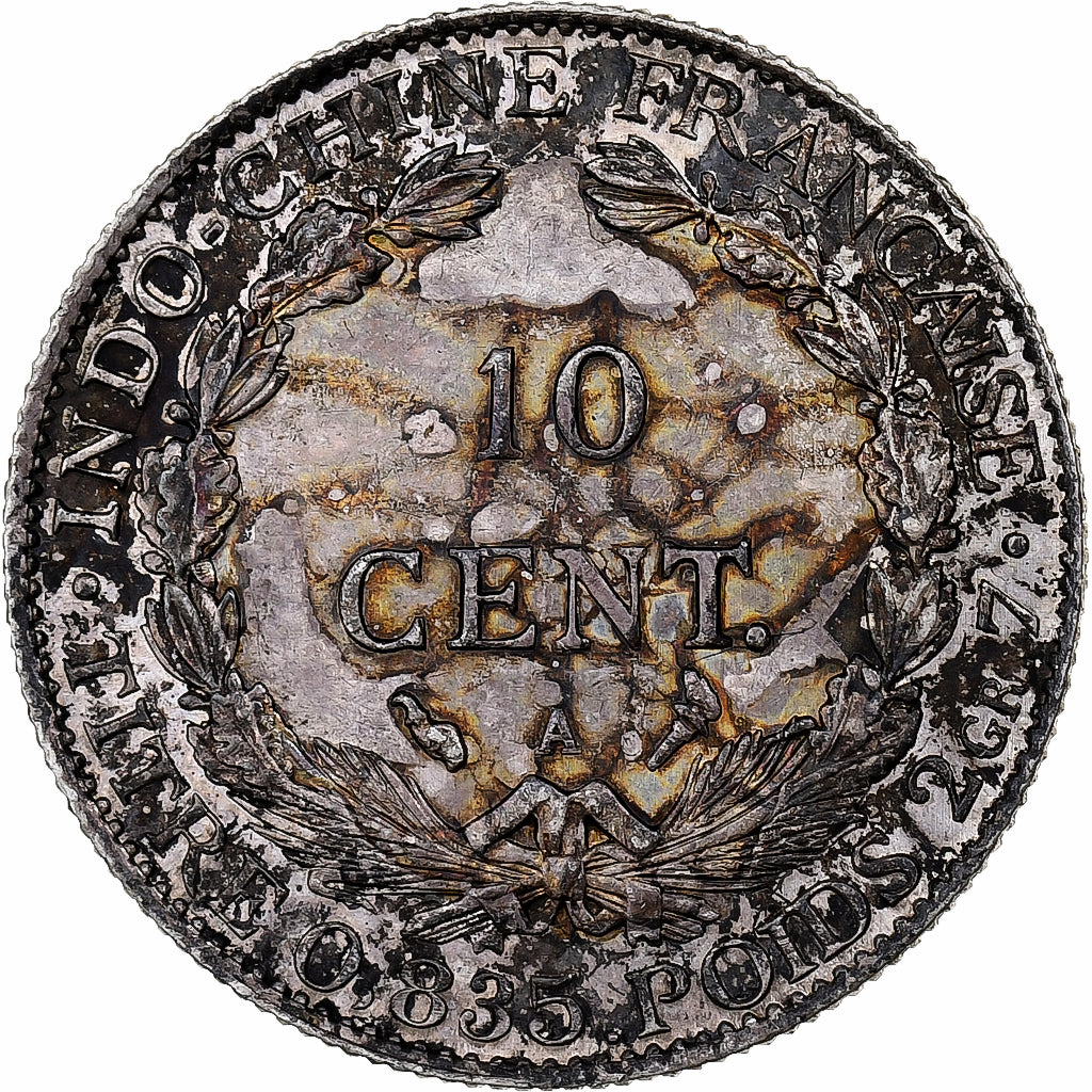 INDOCINA FRANCESE, 10 Cents, 1900, Paris, Argento, SPL-, KM:9