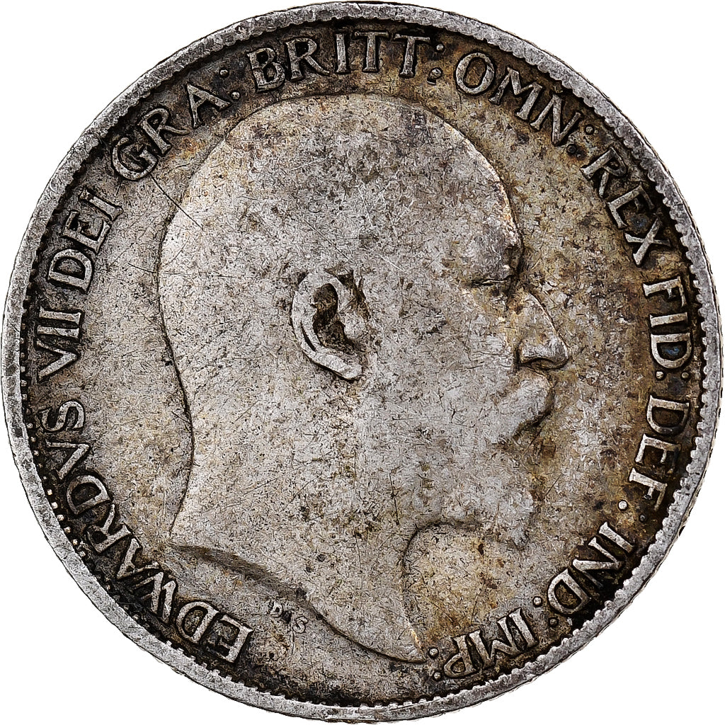 Great Britain, Edward VII, 6 Pence, 1910, Silver, F(12-15), KM:799