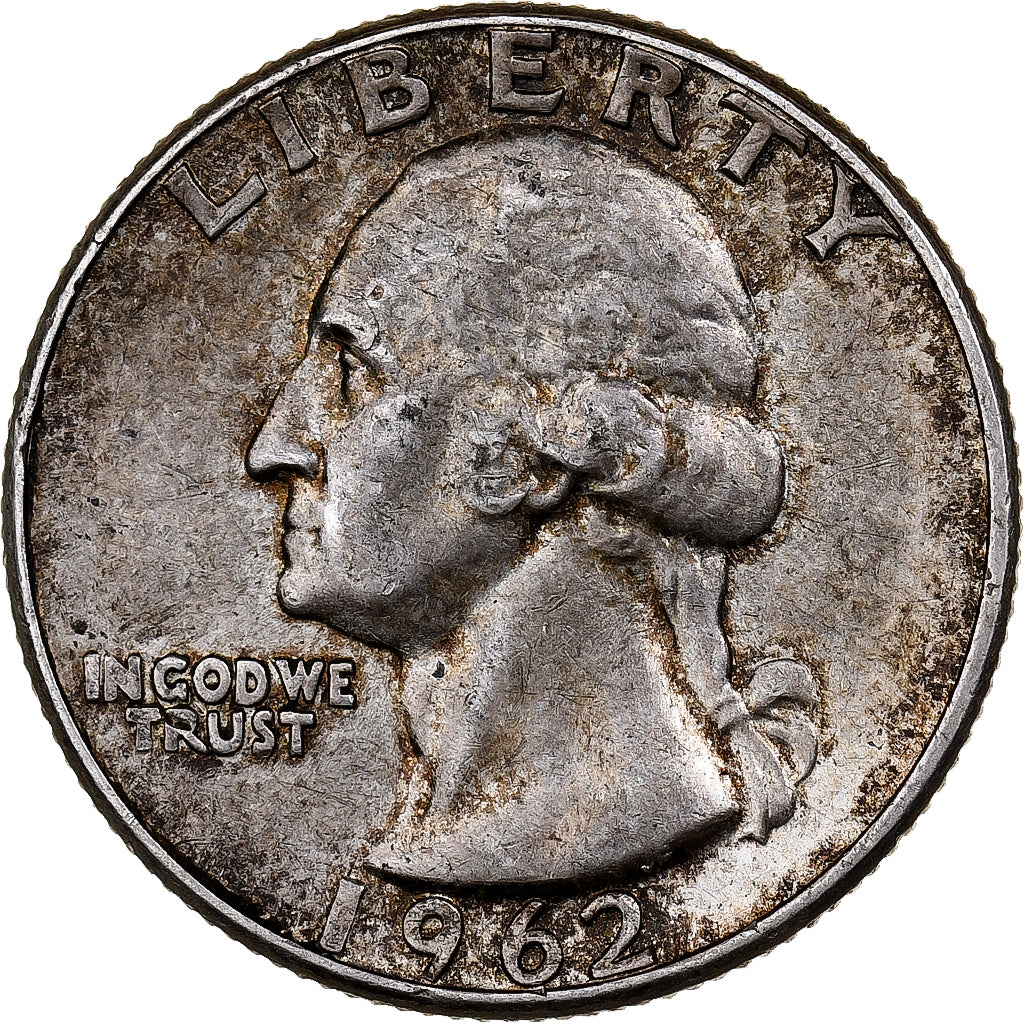 United States, Quarter, Washington Quarter, 1962, U.S. Mint, Silver, EF(40-45)