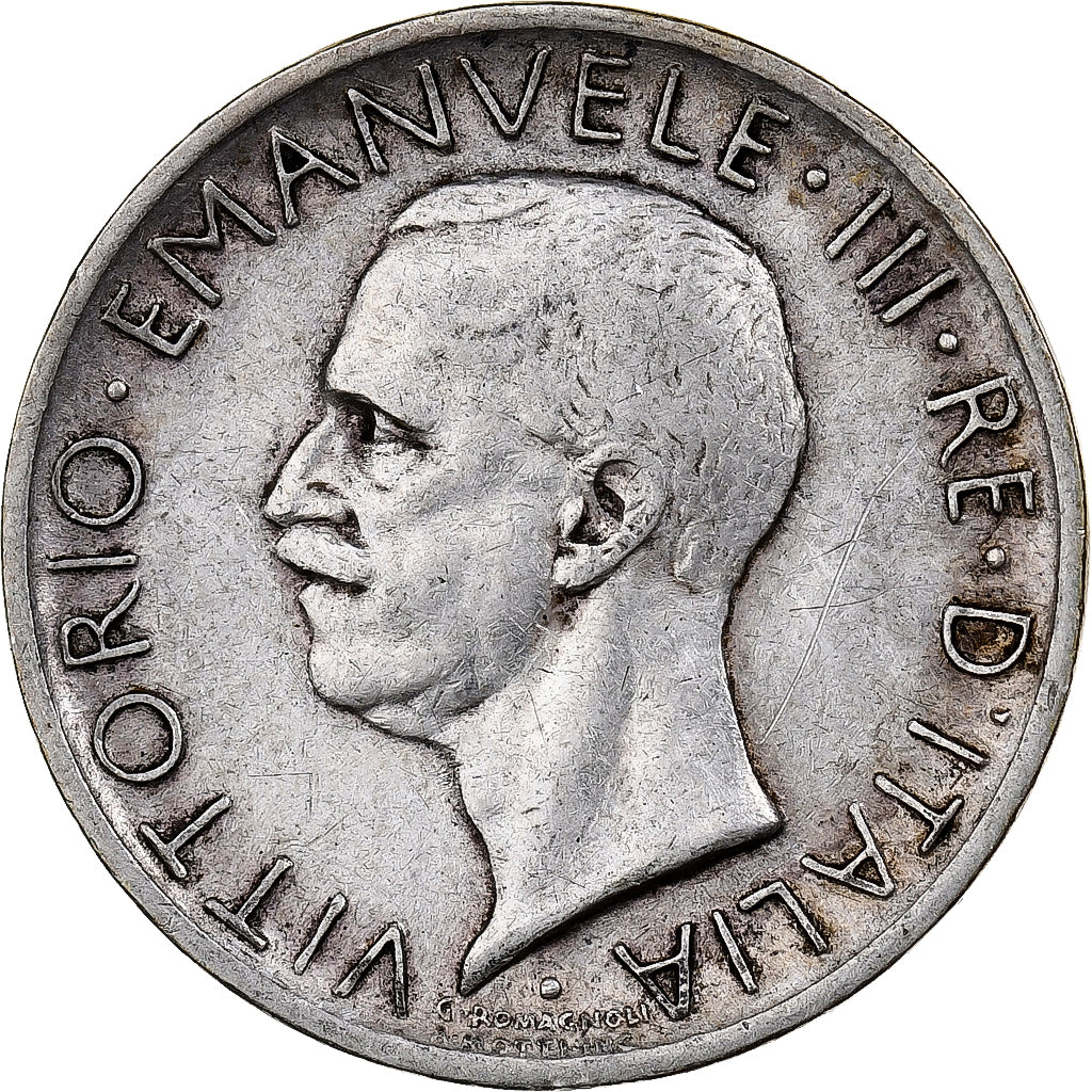 Italie, Vittorio Emanuele III, 5 Lire, 1926, Rome, Argent, TTB, KM:Pr36