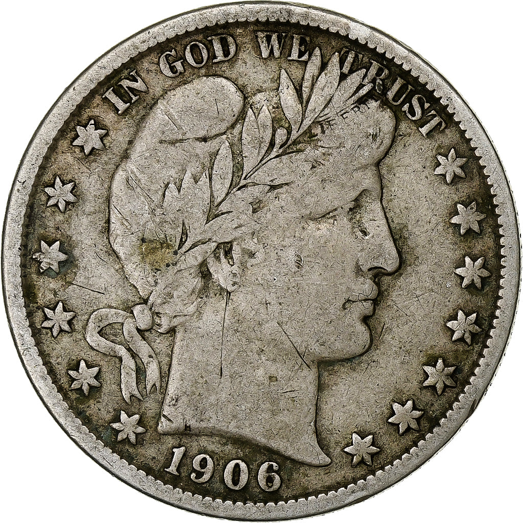 United States, Half Dollar, Barber Half Dollar, 1906, U.S. Mint, Silver