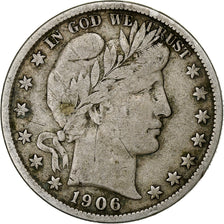 United States, Half Dollar, Barber Half Dollar, 1906, U.S. Mint, Silver