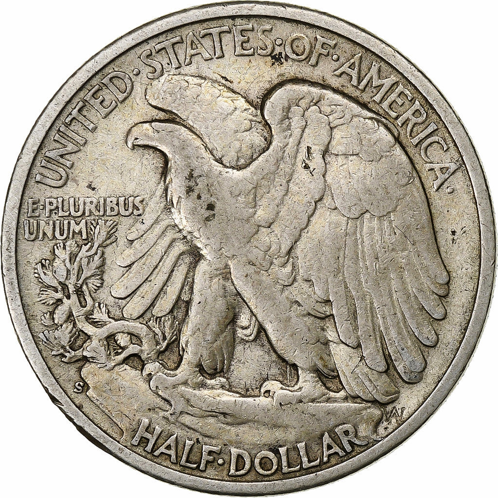 United States, Half Dollar, Walking Liberty Half Dollar, 1945, U.S. Mint, VF