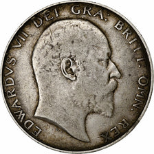 Great Britain, Edward VII, 1/2 Crown, 1907, Silver, VF(30-35), KM:802