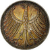 GERMANY - FEDERAL REPUBLIC, 5 Mark, 1968, Stuttgart, Silver, AU(50-53), KM:112.1