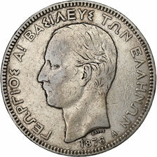Greece, George I, 5 Drachmai, 1876, Paris, Silver, VF(20-25), KM:47