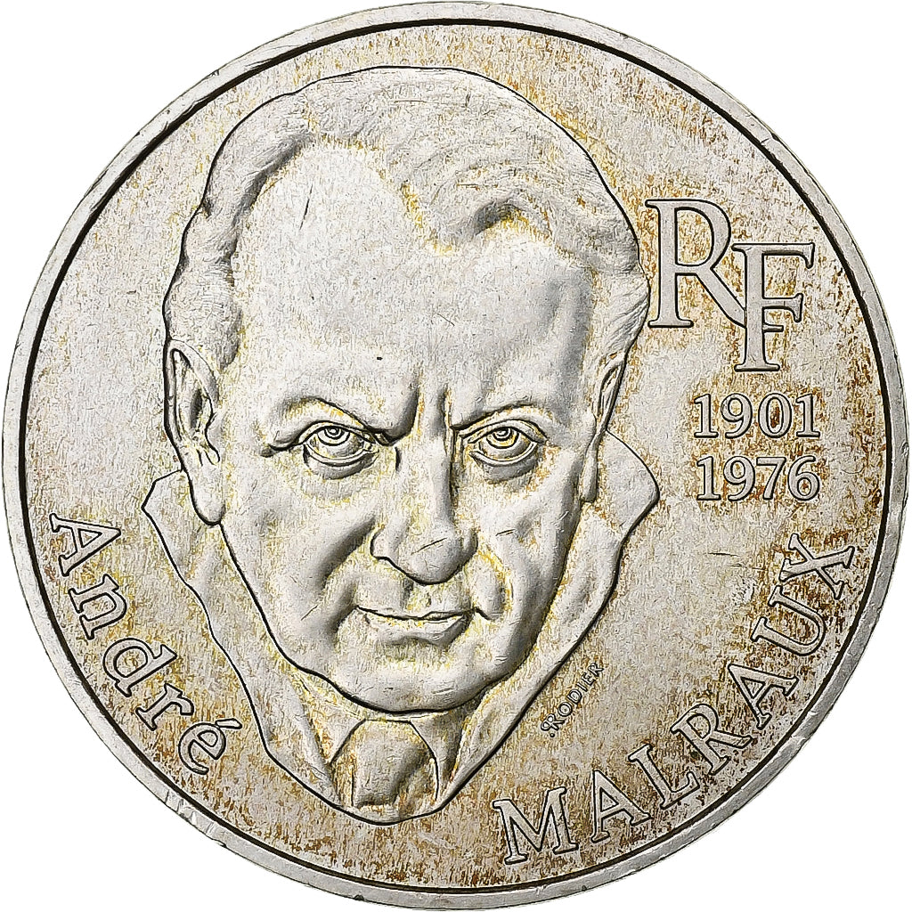 Frankrijk, 100 Francs, André Malraux, 1996, Zilver, PR, KM:1188