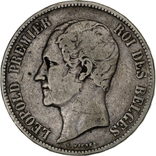 Belgium, Leopold I, 5 Francs, 5 Frank, 1853, Silver, VF(30-35), KM:17