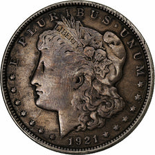 United States, Dollar, Morgan Dollar, 1921, U.S. Mint, Silver, VF(30-35), KM:110