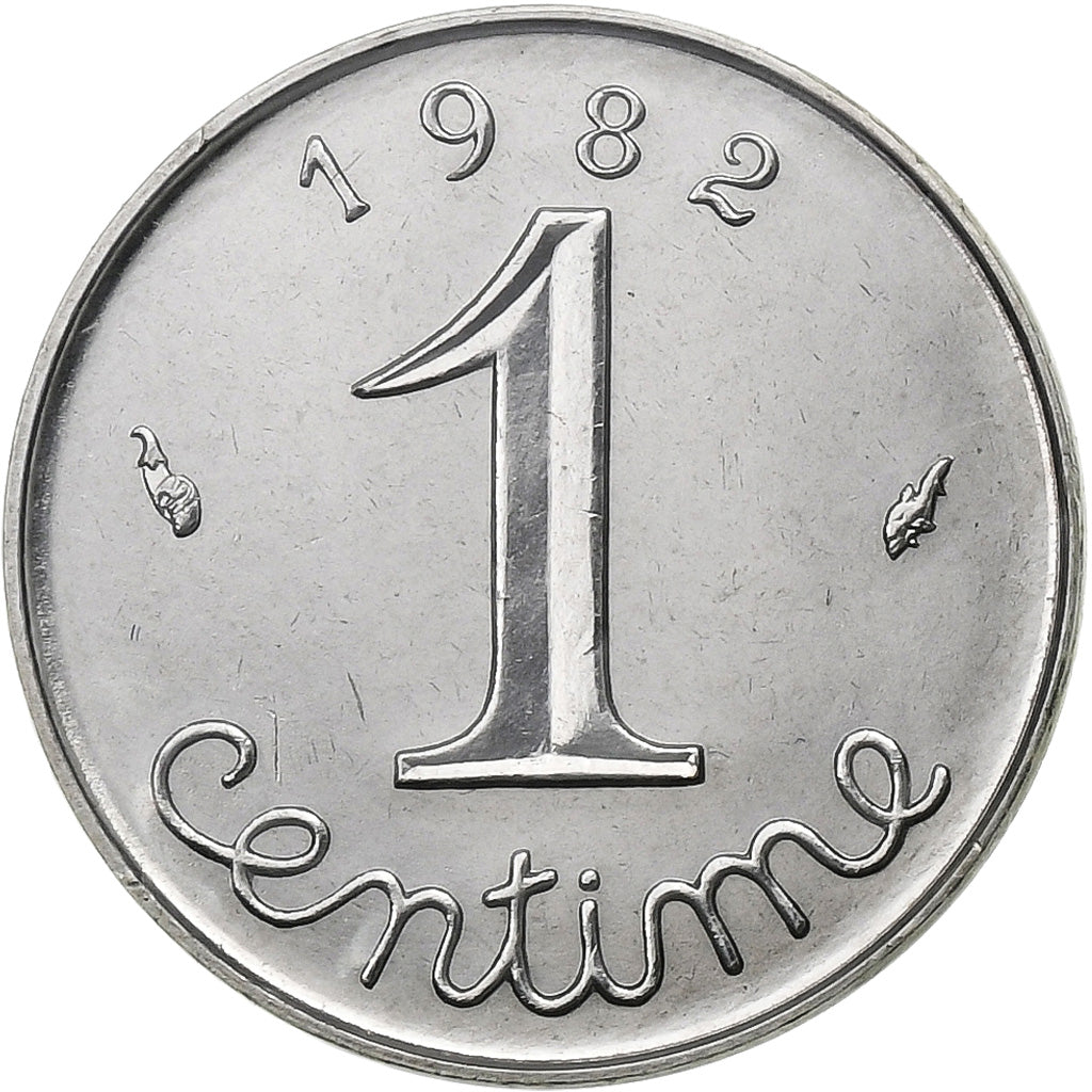 France, Centime, Épi, 1982, Paris, Stainless Steel, UNC, KM:928