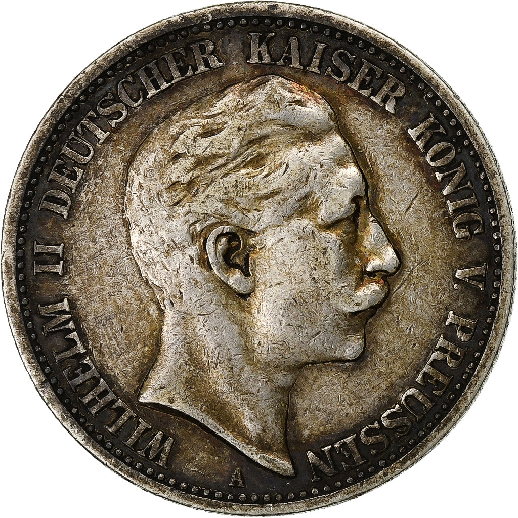 German States, PRUSSIA, Wilhelm II, 2 Mark, 1904, Berlin, Silver, EF(40-45)