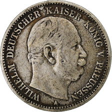German States, PRUSSIA, Wilhelm I, 2 Mark, 1877, Berlin, Silver, VF(30-35)