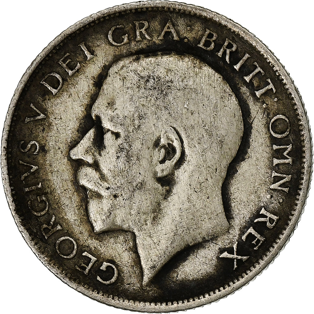 Wielka Brytania, George V, Shilling, 1914, Srebro, VF(20-25), KM:816