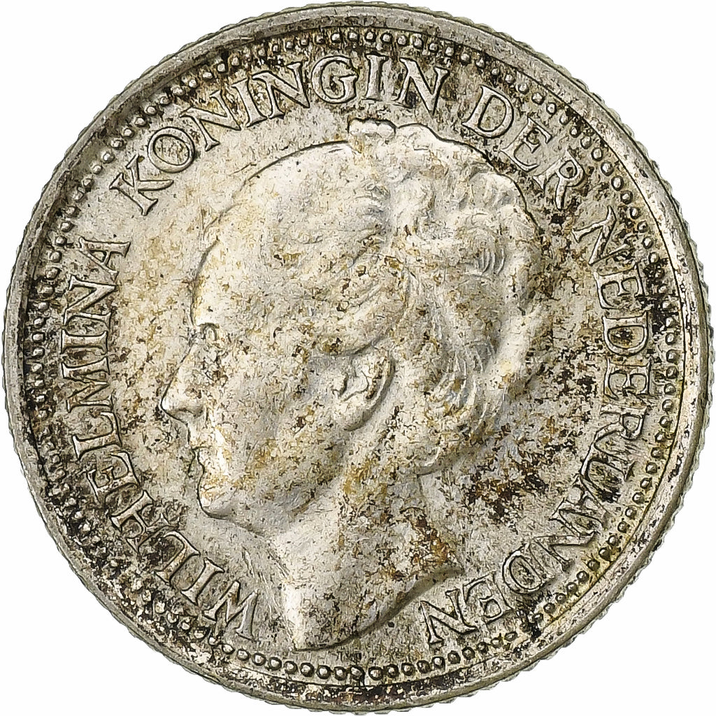 Pays-Bas, Wilhelmina I, 10 Cents, 1937, Argent, TTB+, KM:163
