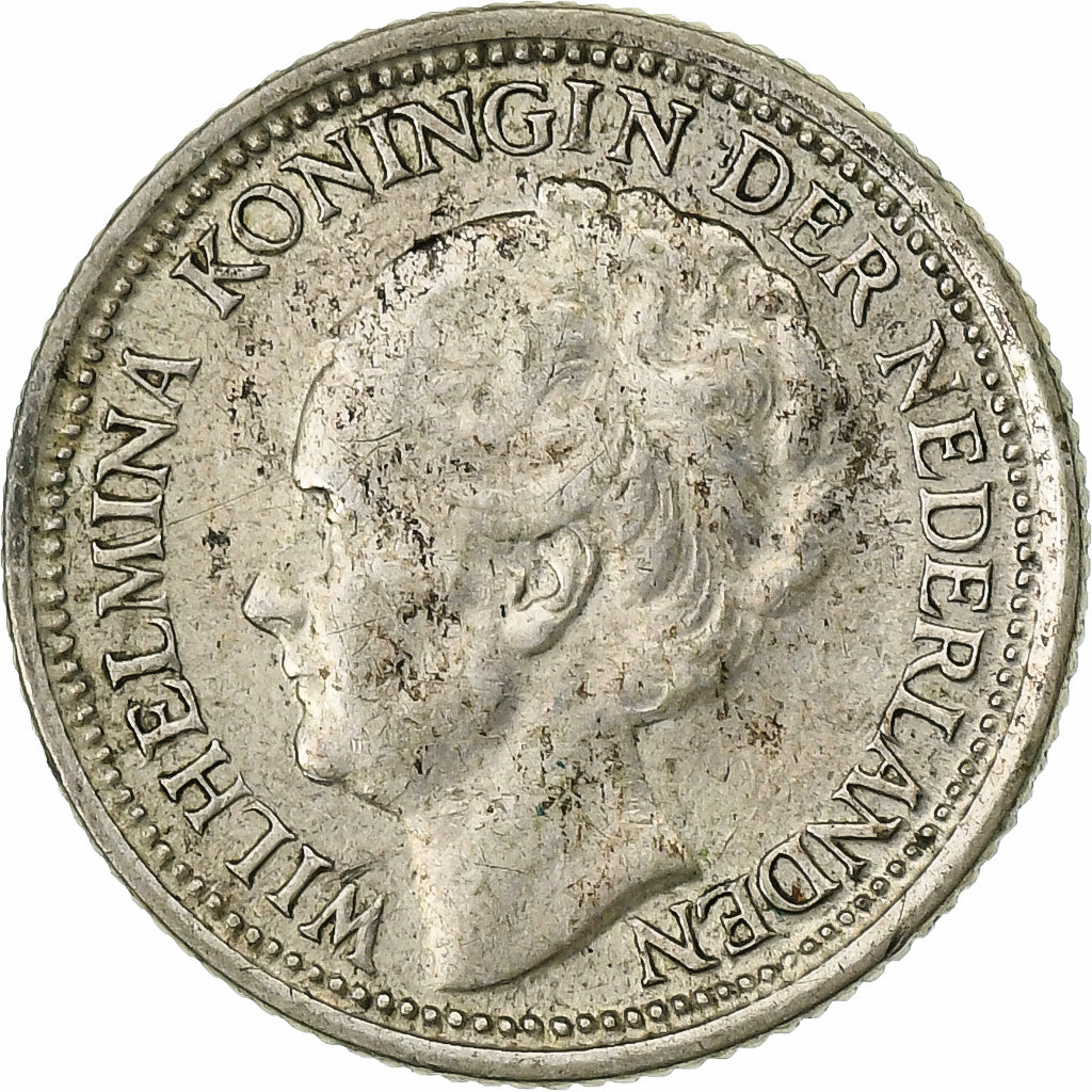 Pays-Bas, Wilhelmina I, 10 Cents, 1938, Argent, TTB+, KM:163