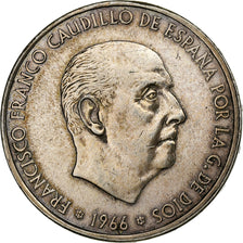 Spanje, Caudillo and regent, 100 Pesetas, 1966, Madrid, Zilver, PR, KM:797