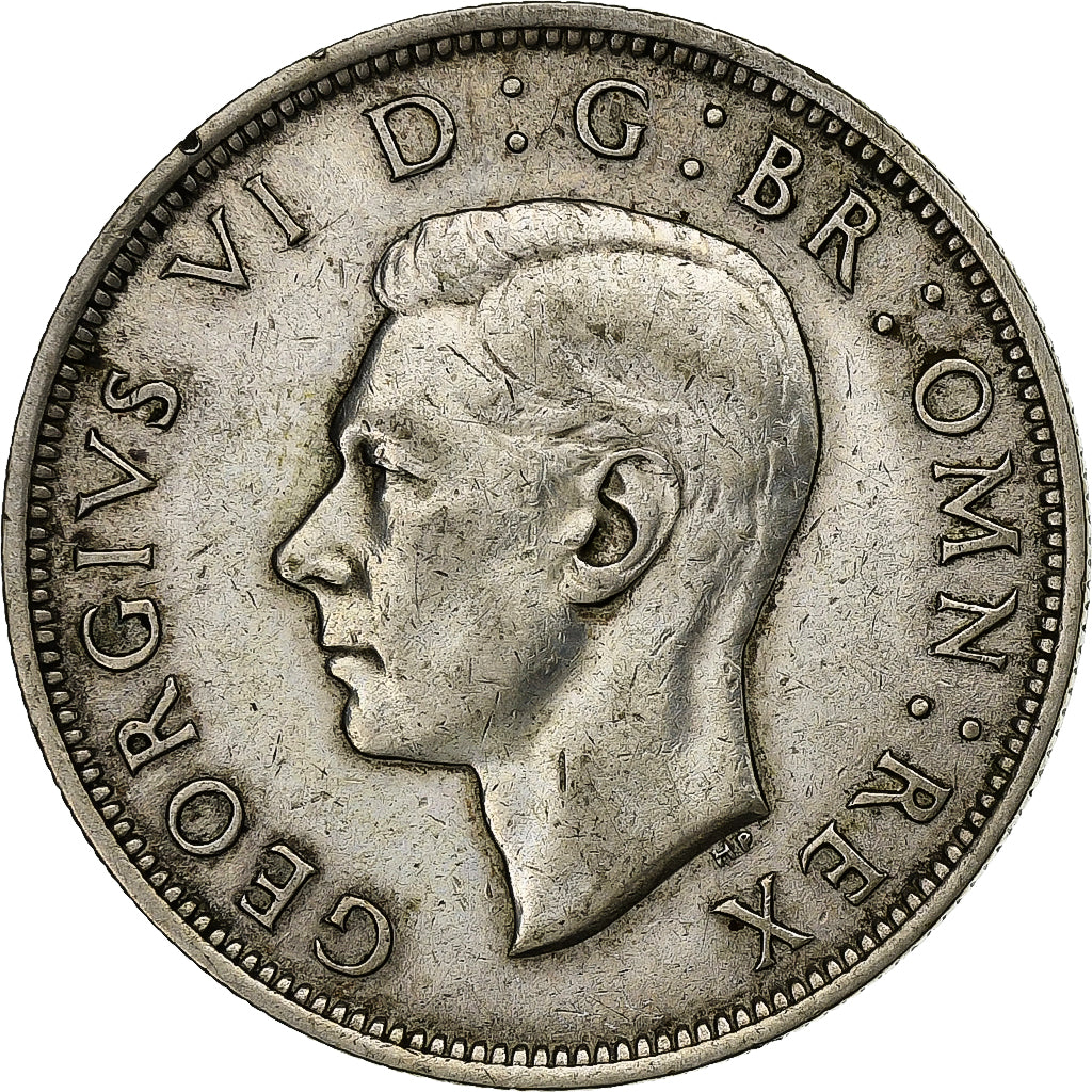 Groot Bretagne, George VI, 1/2 Crown, 1942, Zilver, ZF, KM:856