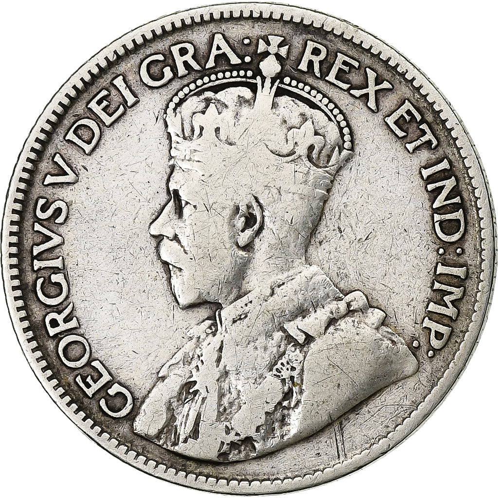 Canada, George V, 25 Cents, 1935, Royal Canadian Mint, Argento, MB, KM:24a