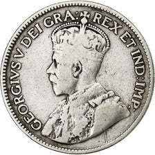 Canada, George V, 25 Cents, 1935, Royal Canadian Mint, Argento, MB, KM:24a