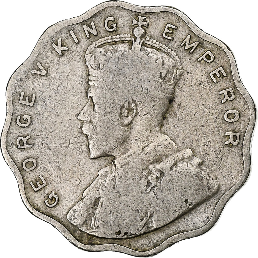 INDIA-BRITS, George V, Anna, 1914, Cupro-nikkel, FR, KM:513
